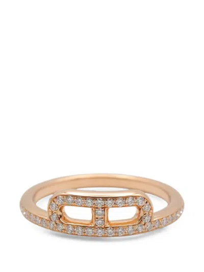 Pre-owned Hermes 2010s Diamond Ring In Pink