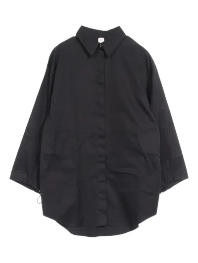 Pre-owned Hermes 2010s Drawstring Cotton Shirt In Black