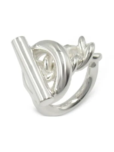 Pre-owned Hermes 2010s Echappee Ring In 银色