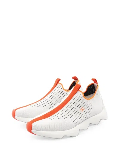 Pre-owned Hermes 2010s Eclair Slip-on Sneakers In White