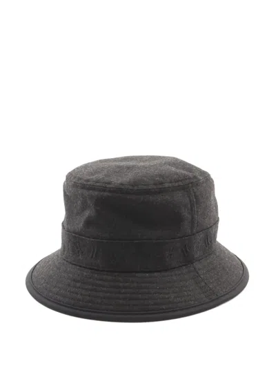 Pre-owned Hermes 2010s Embroidered Bucket Hat In Black