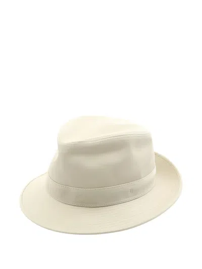 Pre-owned Hermes 2010s Embroidered Hat In Neutral