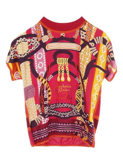 Pre-owned Hermes 2010s Fantaisie Silk T-shirt