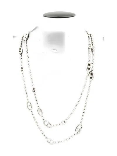 Pre-owned Hermes 2010s Farandole Necklace In Silver