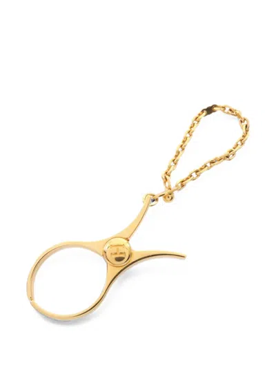 Pre-owned Hermes 2010s Filou H Logo Glove Holder In Gold