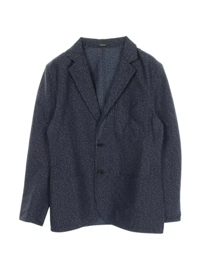 Pre-owned Hermes 2010s Floral Reversible Blazer In Blue