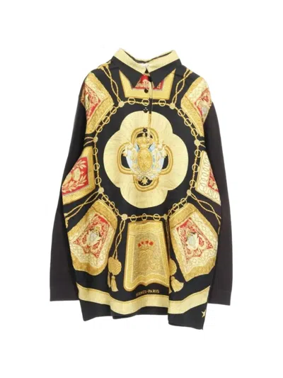 Pre-owned Hermes 2010s Gala Colour-block Shirt In Black
