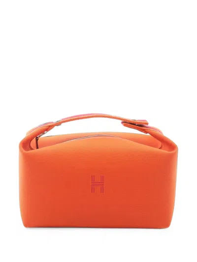 Pre-owned Hermes 2010s Gm Bride A Brac Clutch Bag In Orange