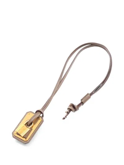 Pre-owned Hermes 2010s Gm O'kelly Necklace In Gold