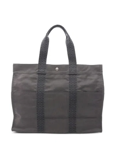 Pre-owned Hermes 2010s Gm Yale Line Tote Bag In Gray