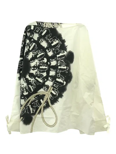 Pre-owned Hermes 2010s Graphic-print Cotton Blouse