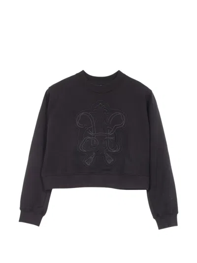 Pre-owned Hermes 2010s H Feronnerie Sweatshirt In Black