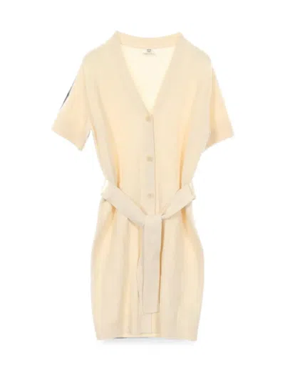 Pre-owned Hermes 2010s H Logo Belted Short-sleeves Cardigan In Neutrals
