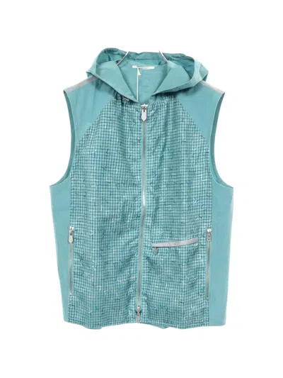 Pre-owned Hermes 2010s H Logo Hooded Reversible Gilet In Blue