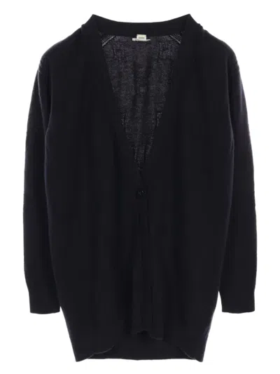 Pre-owned Hermes 2010s H-pattern Wool Cardigan In Blue