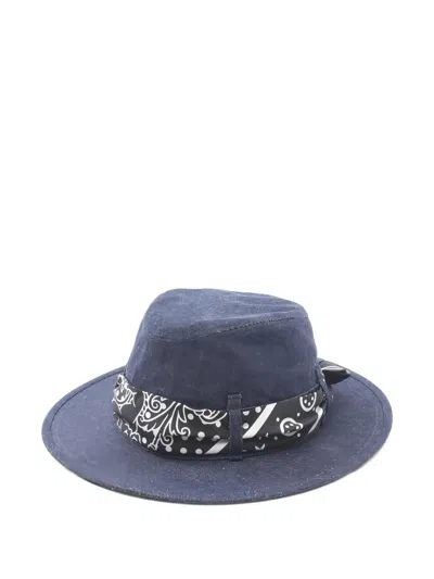 Pre-owned Hermes 2010s Heloise Cotton Hat In Blue