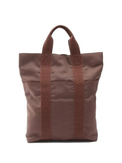 Pre-owned Hermes 2010s Her Line Kabas Tote Bag In Brown
