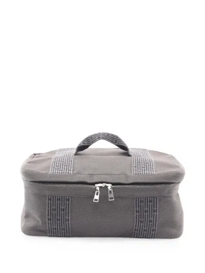 Pre-owned Hermes 2010s Herline Vanity Bag In Gray