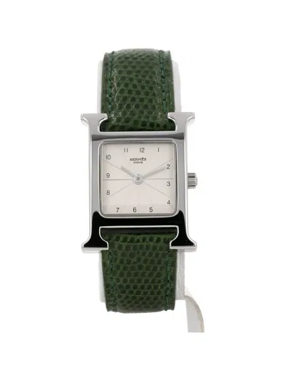 Pre-owned Hermes 2010s Heure H 30mm Watch In White