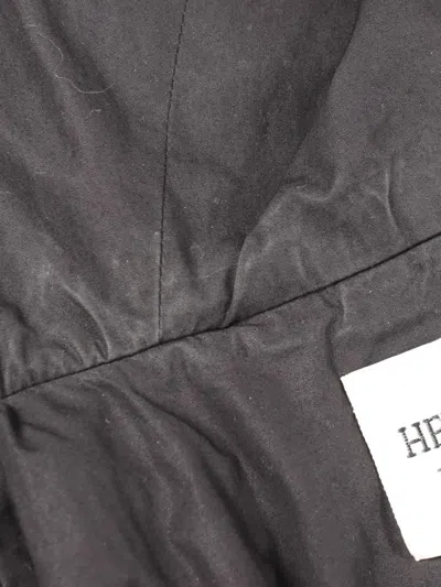 Pre-owned Hermes 2010s Hooded Leather Gilet Coat In Black