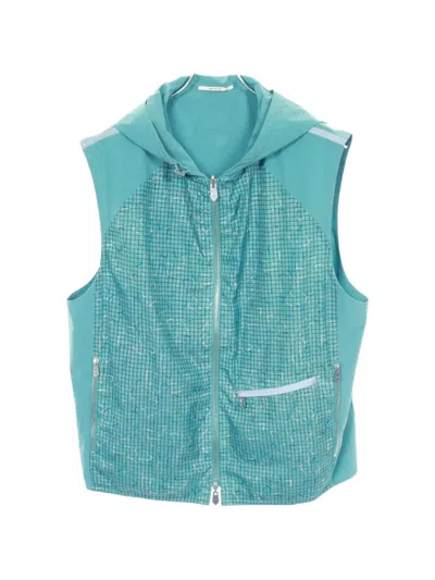 Pre-owned Hermes 2010s Hooded Reversible Gilet In Blue