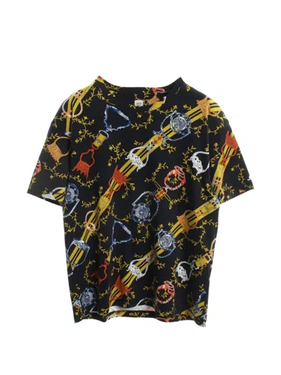 Pre-owned Hermes 2010s Interlocking Maxi T-shirt In Black