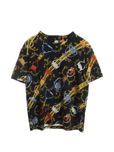 Pre-owned Hermes 2010s Interlocking Maxi T-shirt In Black