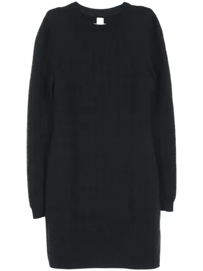 Pre-owned Hermes 2010s Jacquard-patterned Dress In Black