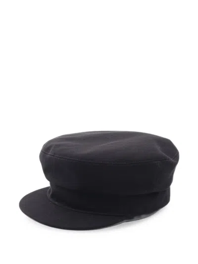 Pre-owned Hermes 2010s Julietta Seashell Casquette Hat In Black