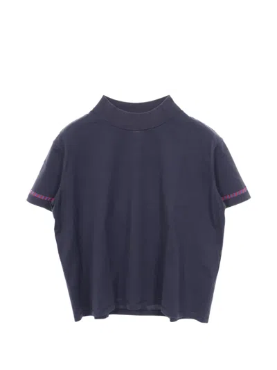 Pre-owned Hermes 2010s Kanoe Mock-neck T-shirt In Blue