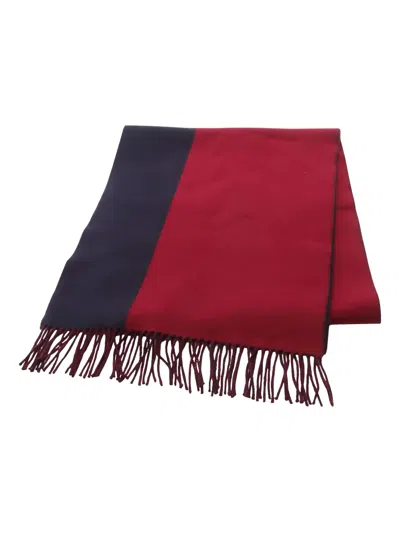 Pre-owned Hermes 2010s Kazak Fringed Scarf In Blue