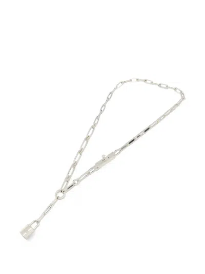 Pre-owned Hermes 2010s Kelly Shane Necklace In Silver
