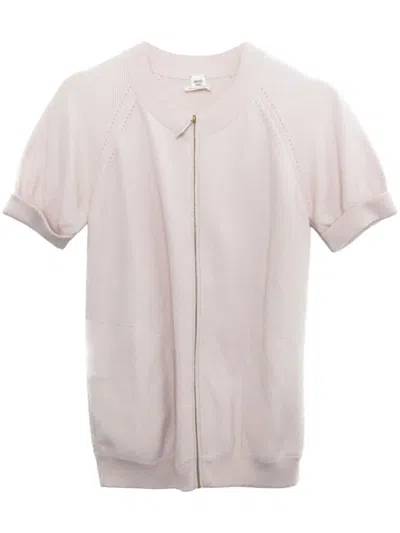 Pre-owned Hermes 2010s Knit Short-sleeve Top In Pink