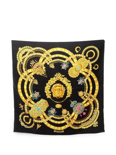 Pre-owned Hermes 2010s Kosmima Scarf In Black