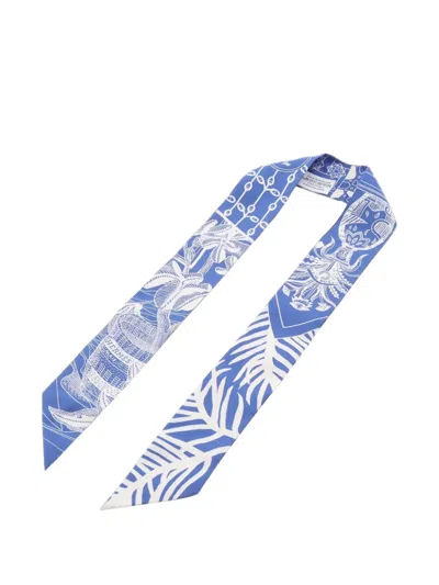 Pre-owned Hermes 2010s La Danse Des Amazones Scarf In 蓝色