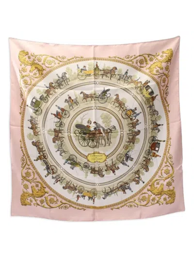 Pre-owned Hermes 2010s La Promenade De Longchamps Silk Scarf