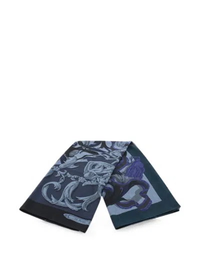 Pre-owned Hermes 2010s Le Mors À La Conétable Scarf In Blue