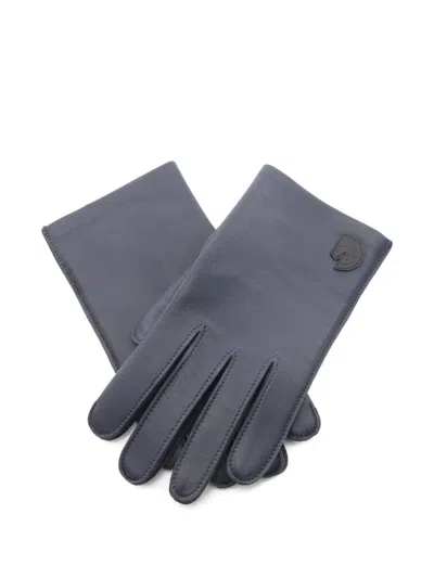 Pre-owned Hermes 2010s Leather Gloves In Blue