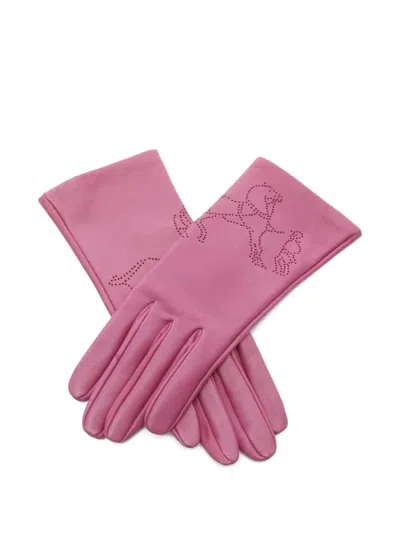 Pre-owned Hermes 2010s Leather Gloves In Pink