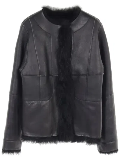 Pre-owned Hermes 2010s Leather Jacket In Black