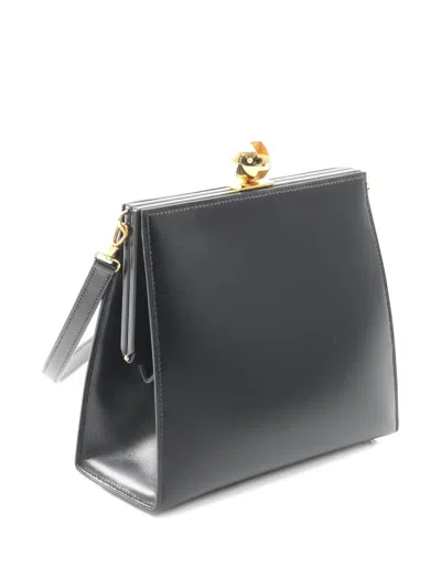 Pre-owned Hermes 2010s Leather Shoulder Bag In Black