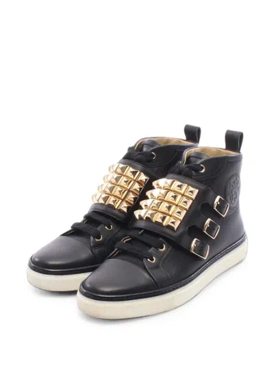 Pre-owned Hermes 2010s Lenox Corridian High-top Sneakers In Black