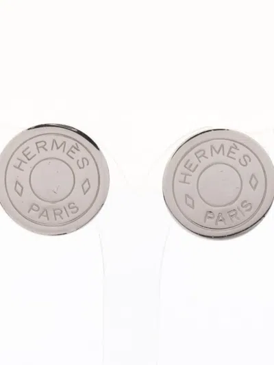 Pre-owned Hermes 2010s Logo-engraved Earrings