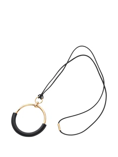 Pre-owned Hermes 2010s Loop Gran Necklace In Gold