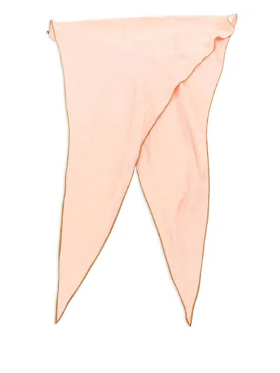 Pre-owned Hermes 2010s Losange Gm Scarf In Pink