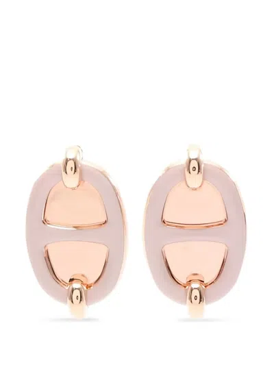 Pre-owned Hermes 2010s Mailon Mini Earrings In Pink