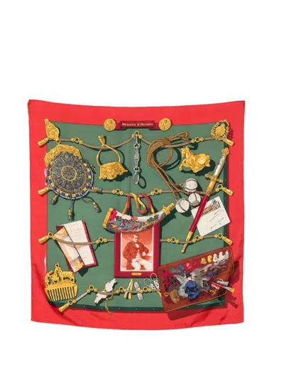 Pre-owned Hermes 2010s Mémoire D'hermès Scarf In Green