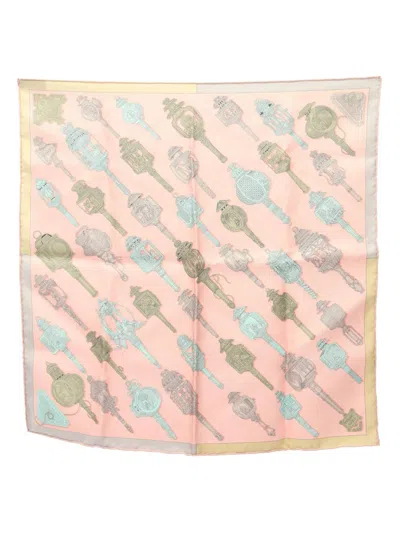Pre-owned Hermes 2010s Merveilleuses Lanternes Scarf In Pink
