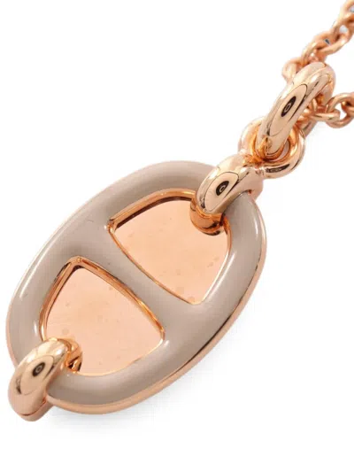 Pre-owned Hermes 2010s Mini Pm Maillon Necklace In Pink