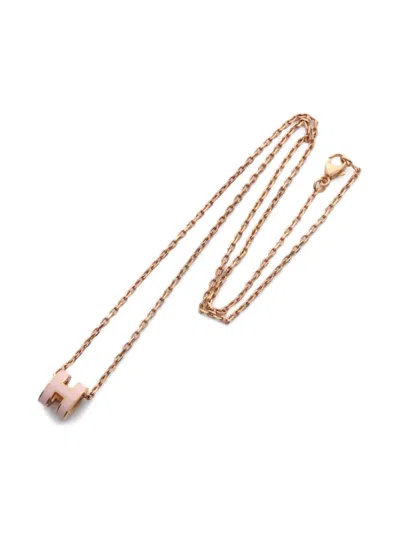 Pre-owned Hermes 2010s Mini Pop H Enamel Necklace